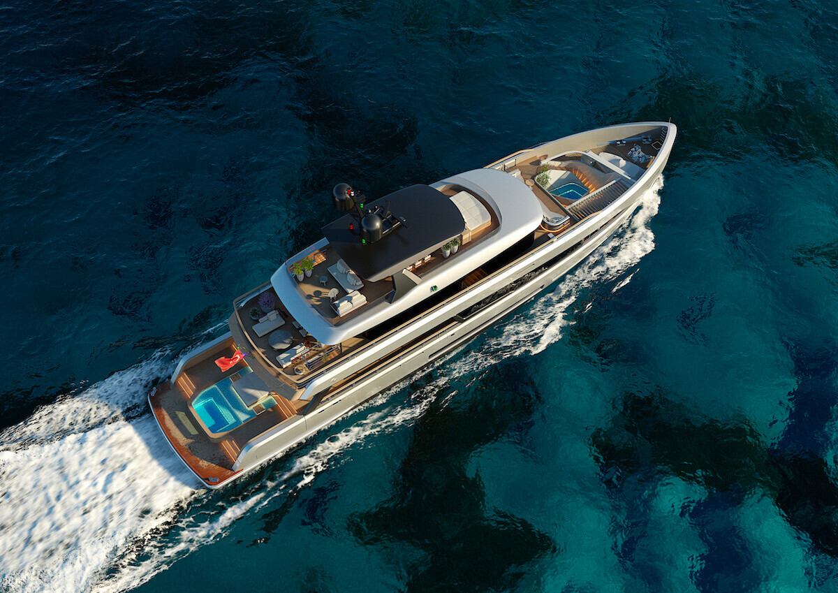 Der Bau der Superyacht Sirena 42M, die auf der Monaco Yacht Show vorgestellt wurde, hat begonnen.